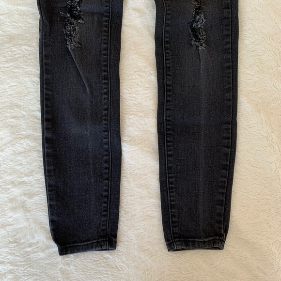 Black Distressed Skinny Jeans - Picture 2 of 4